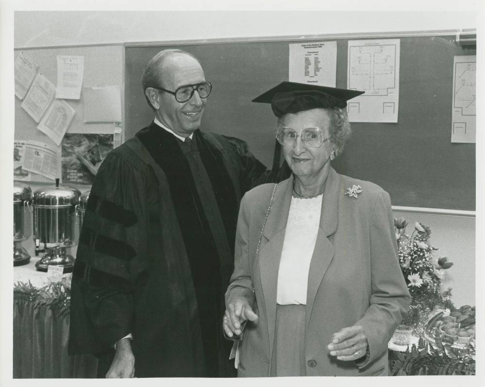 Richard DeVos with his mother.